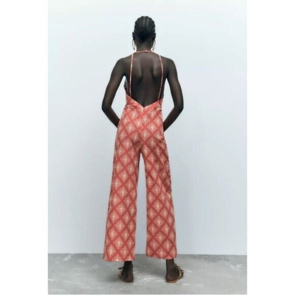 Zara Women's Wide Leg Open Back The Jami Jumpsuit Size Small   - NWT - Picture 3 of 13